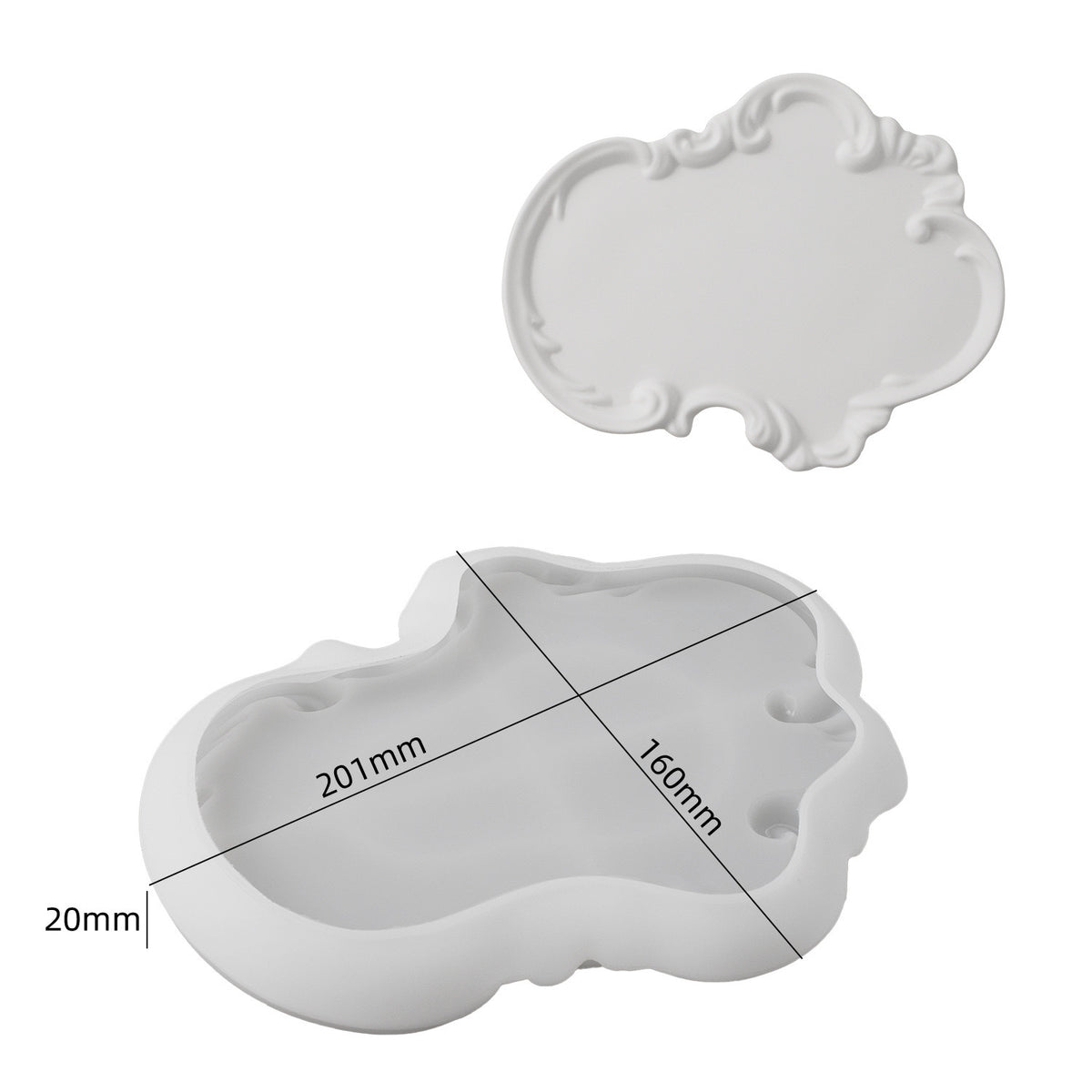 Irregular Trinket Tray Silicone Mold g014