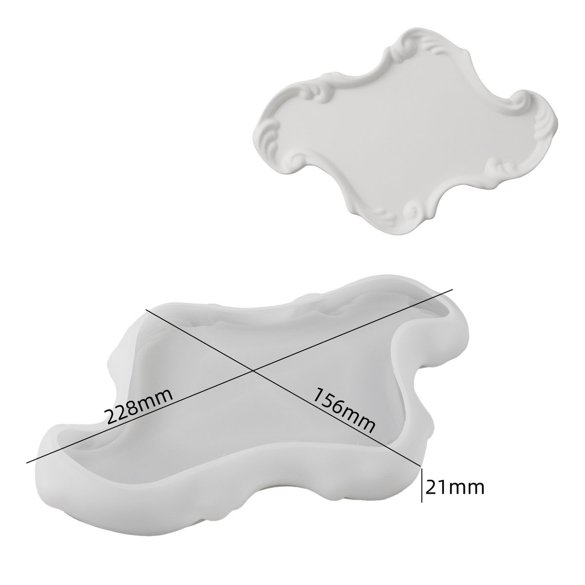 Irregular Trinket Tray Silicone Mold g014