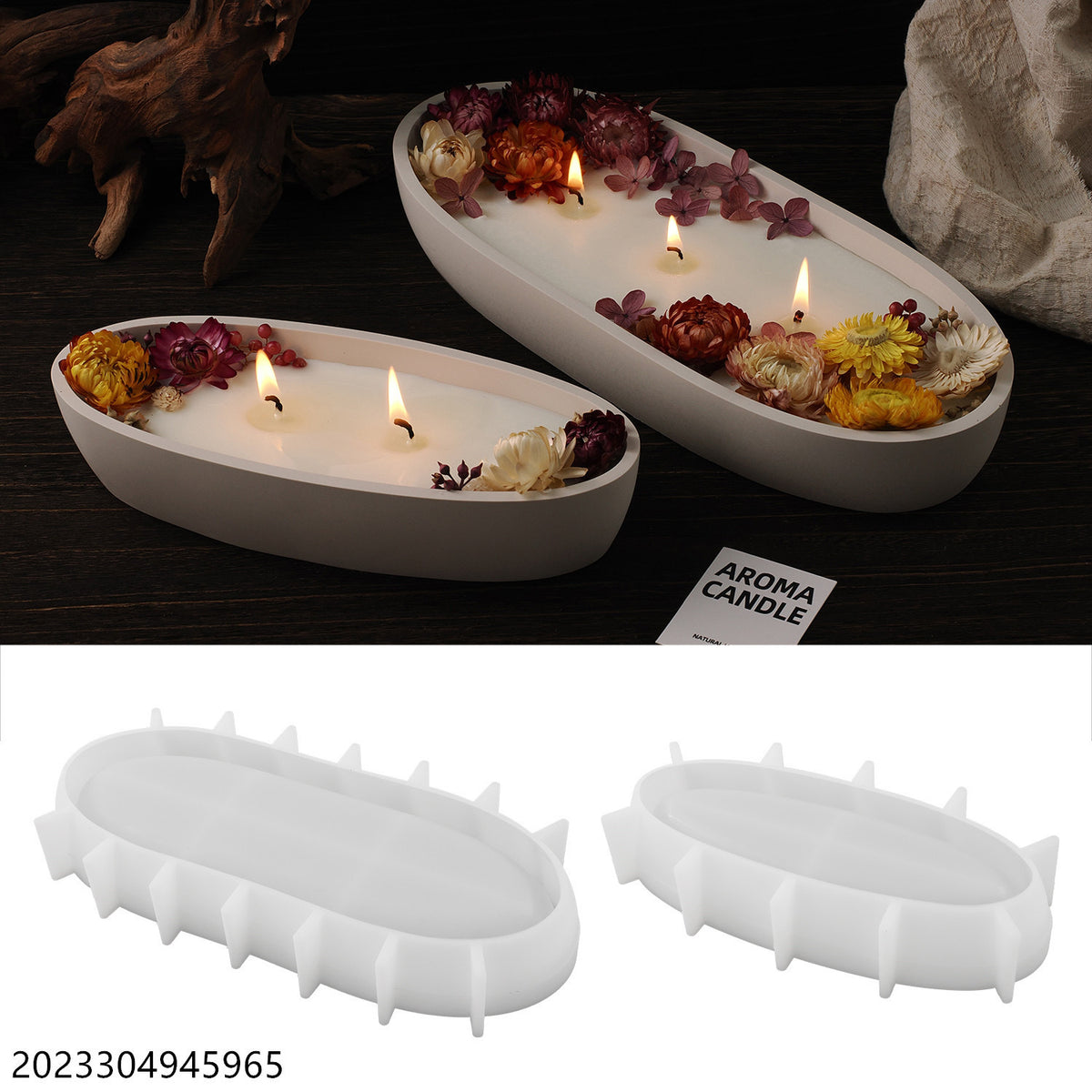 Canoe Candle Jar Silicone Mold f06