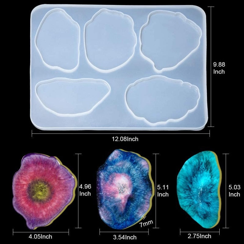 Irregular Coaster Silicone Mold c014