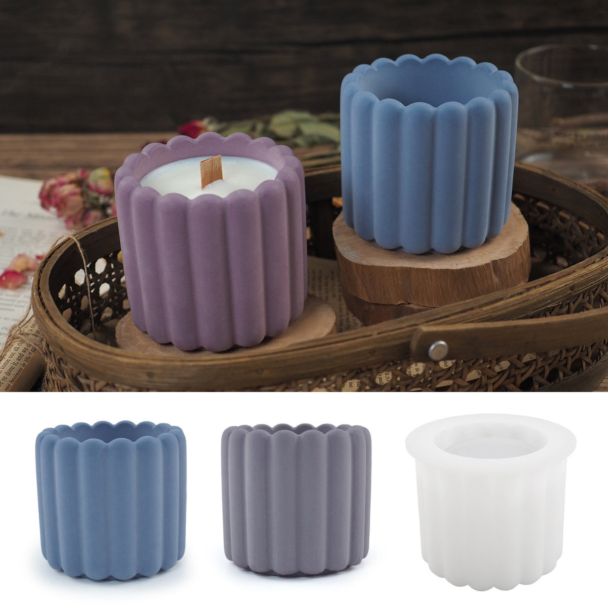 Candle Jar Silicone Mold b02