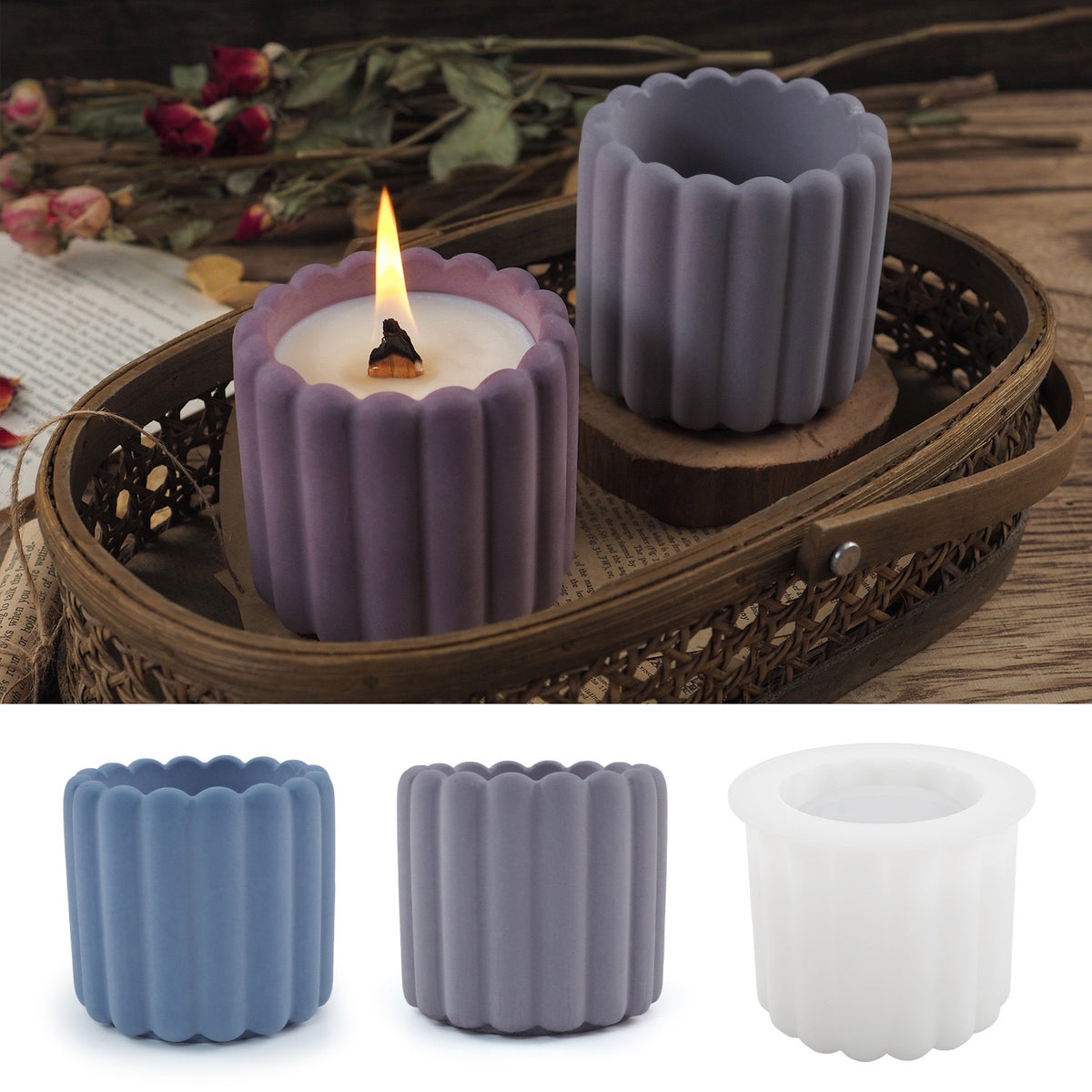 Candle Jar Silicone Mold b02