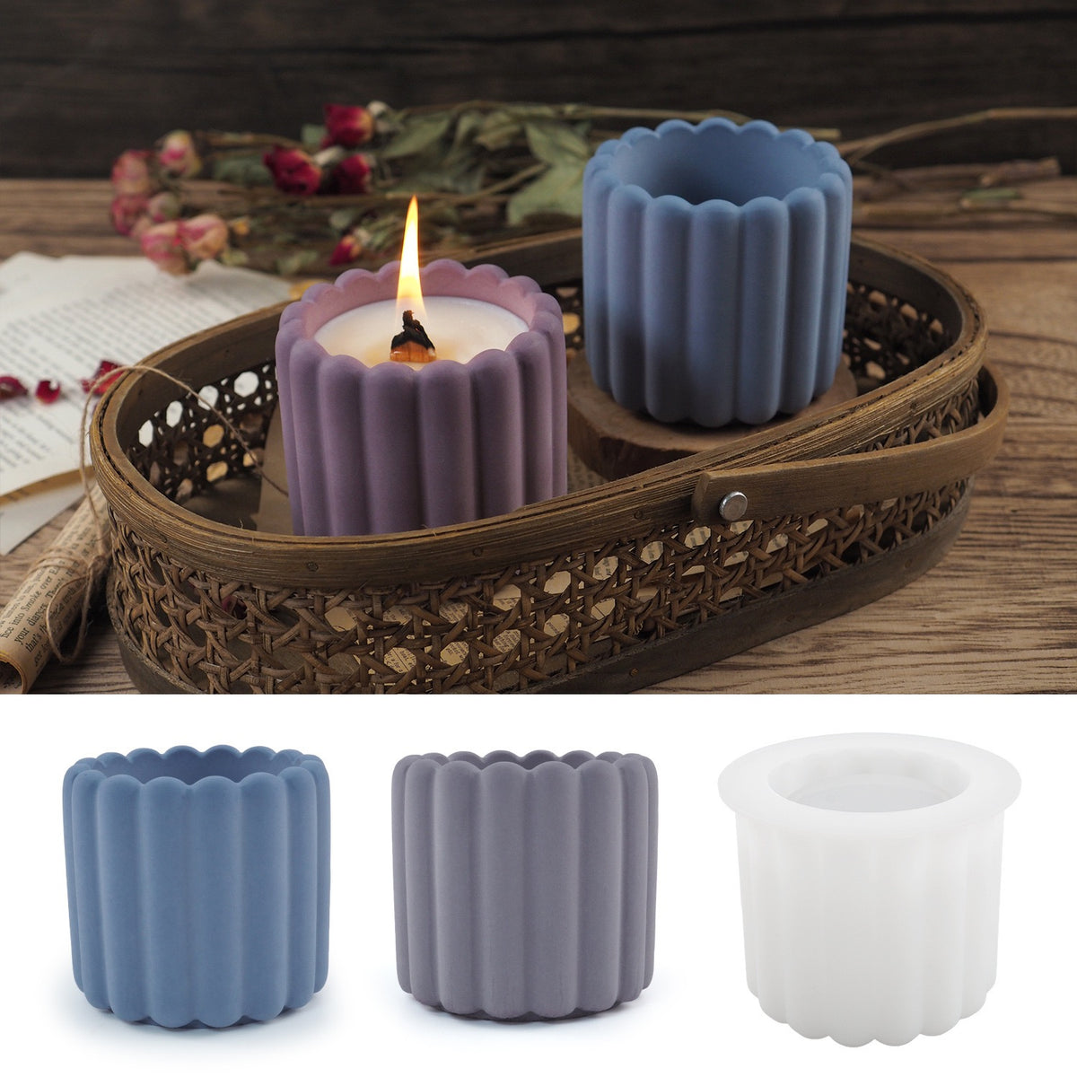 Candle Jar Silicone Mold b02