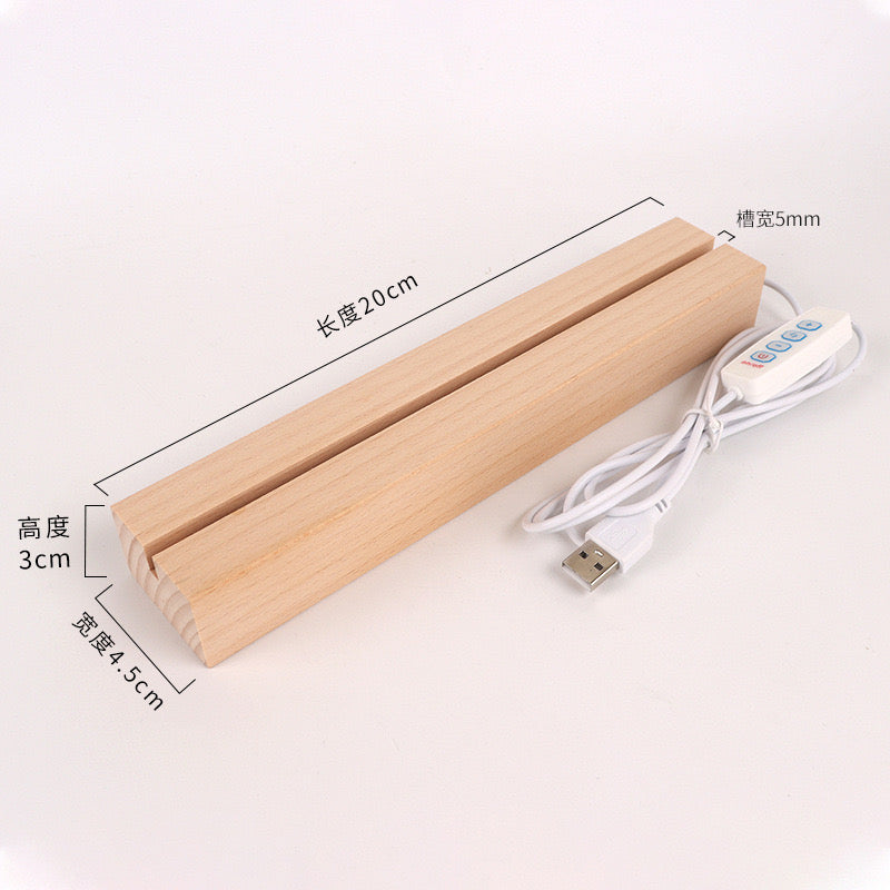 Wooden LED Display Base Light o07