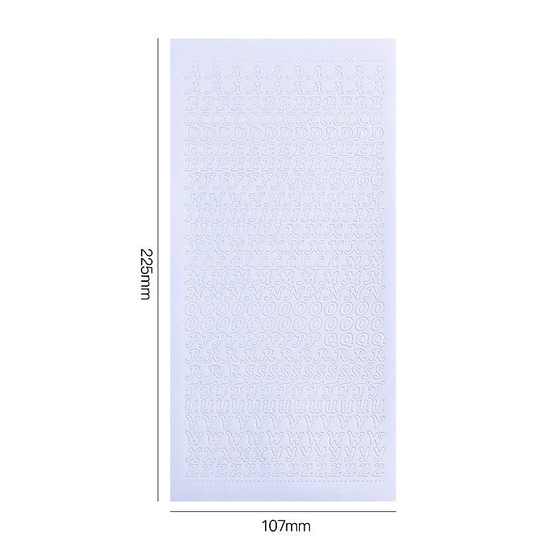 Alphabet Sticker Sheet s08