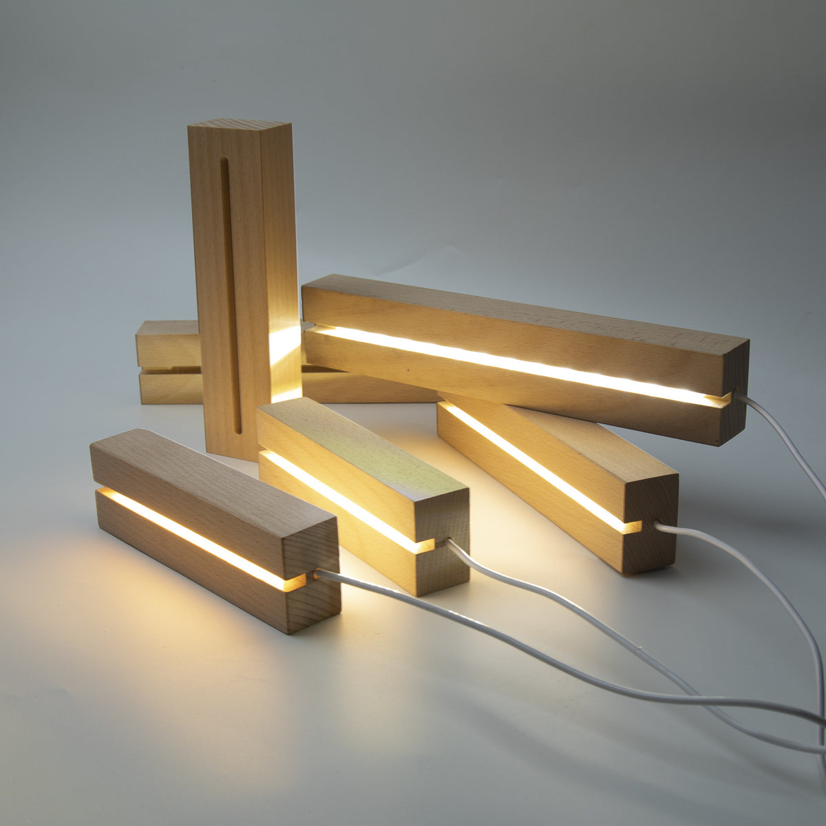 Wooden LED Display Base Light o07