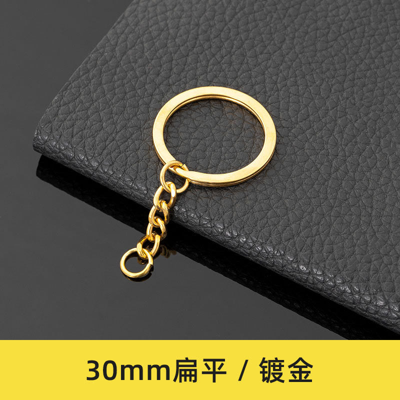 12pcs Flat Keychain Ring