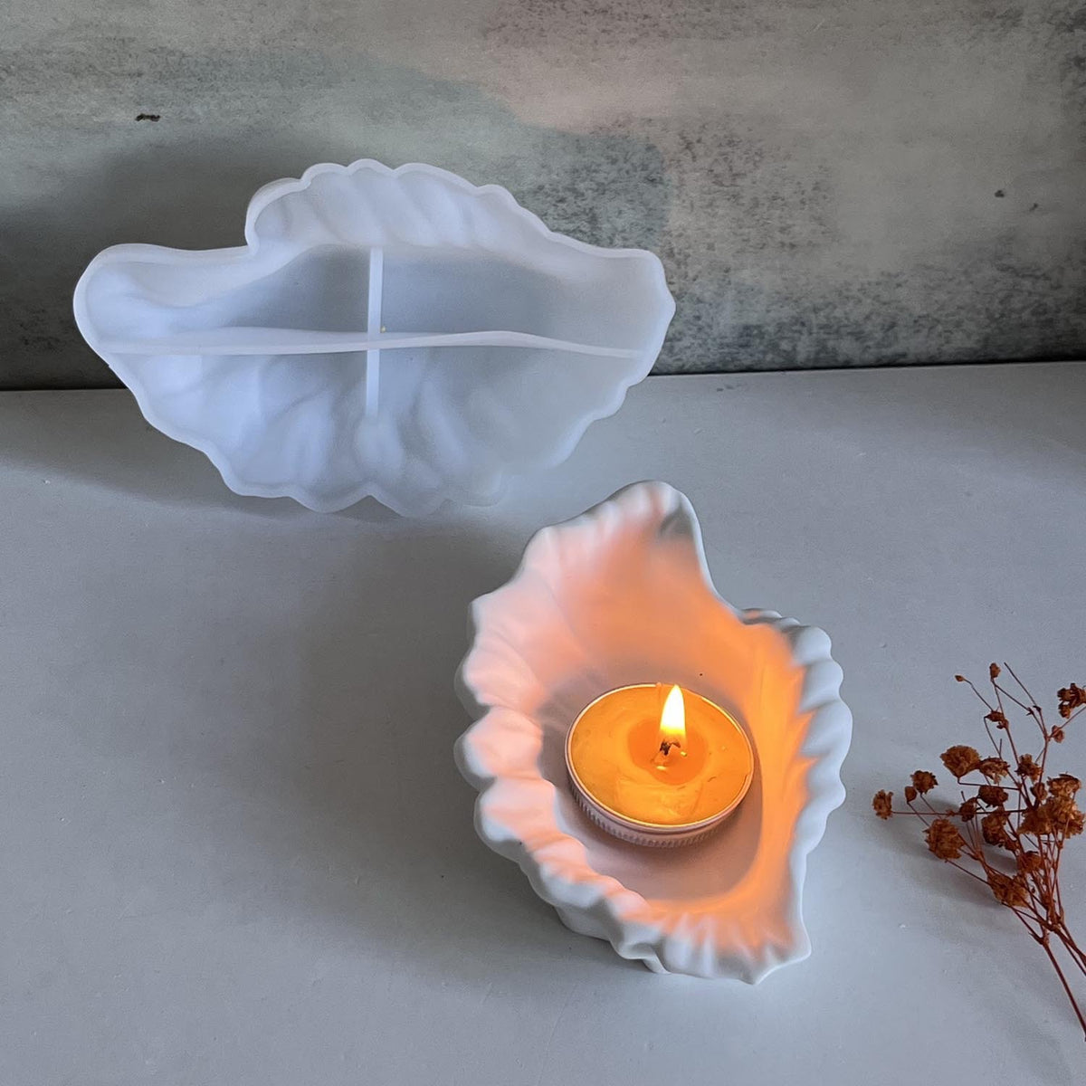 Wave Candle Storage Jar Silicone Mold g07