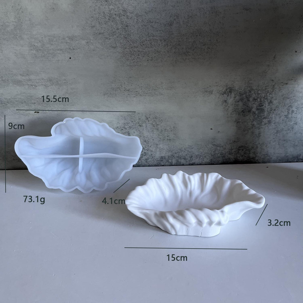 Wave Candle Storage Jar Silicone Mold g07