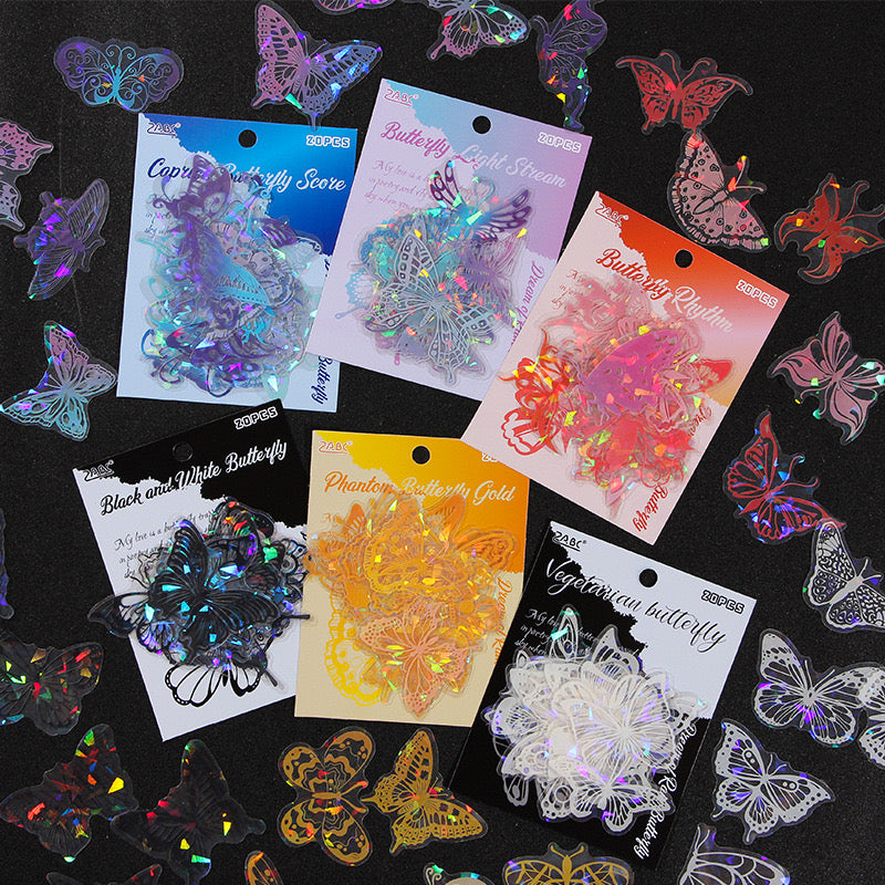Crystal Butterfly Stickers r01