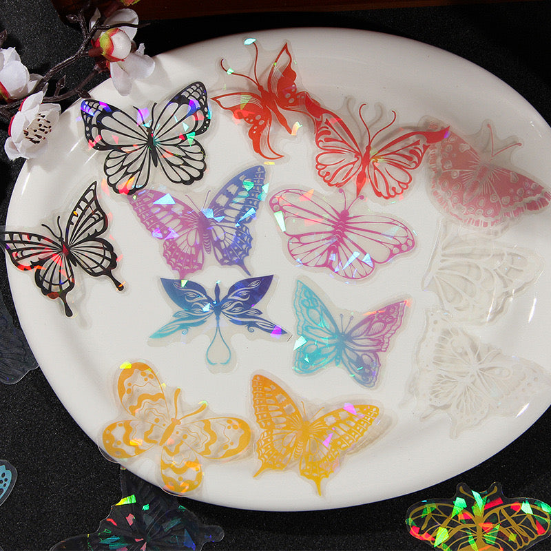 Crystal Butterfly Stickers r01