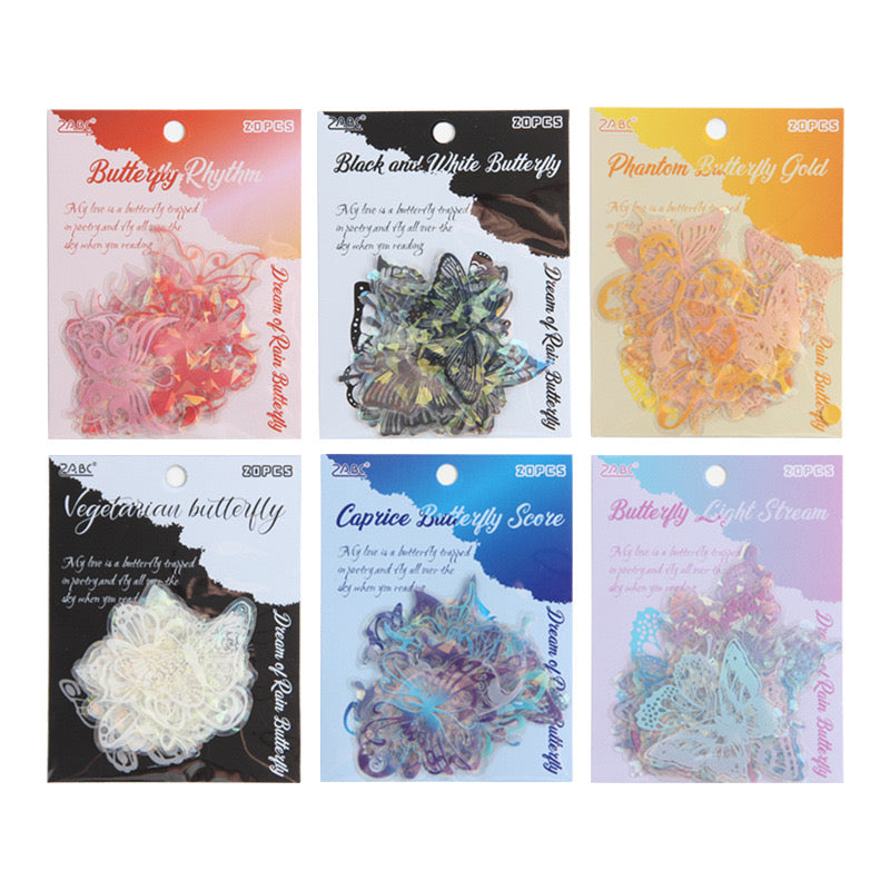 Crystal Butterfly Stickers r01