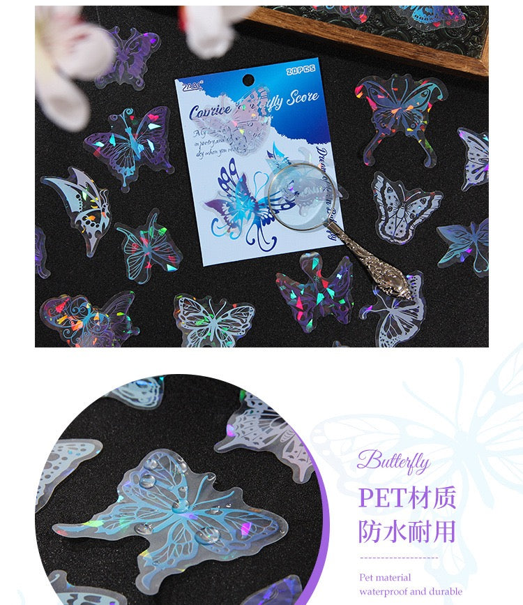 Crystal Butterfly Stickers r01