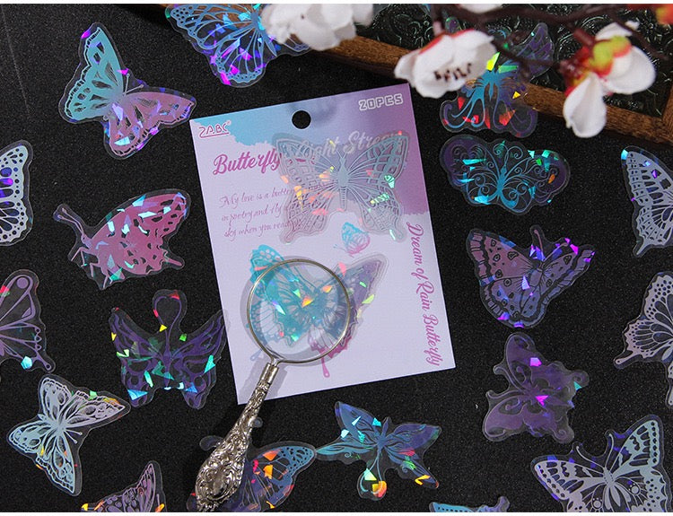 Crystal Butterfly Stickers r01