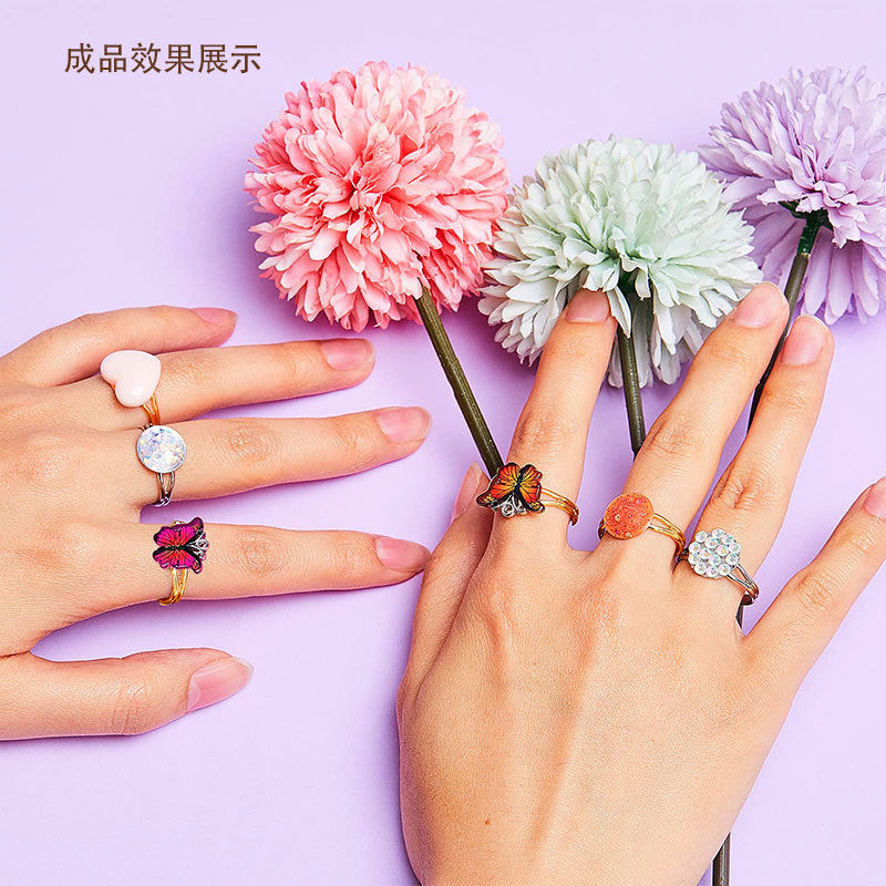 Adjustable Silver Ring Bezel 4e