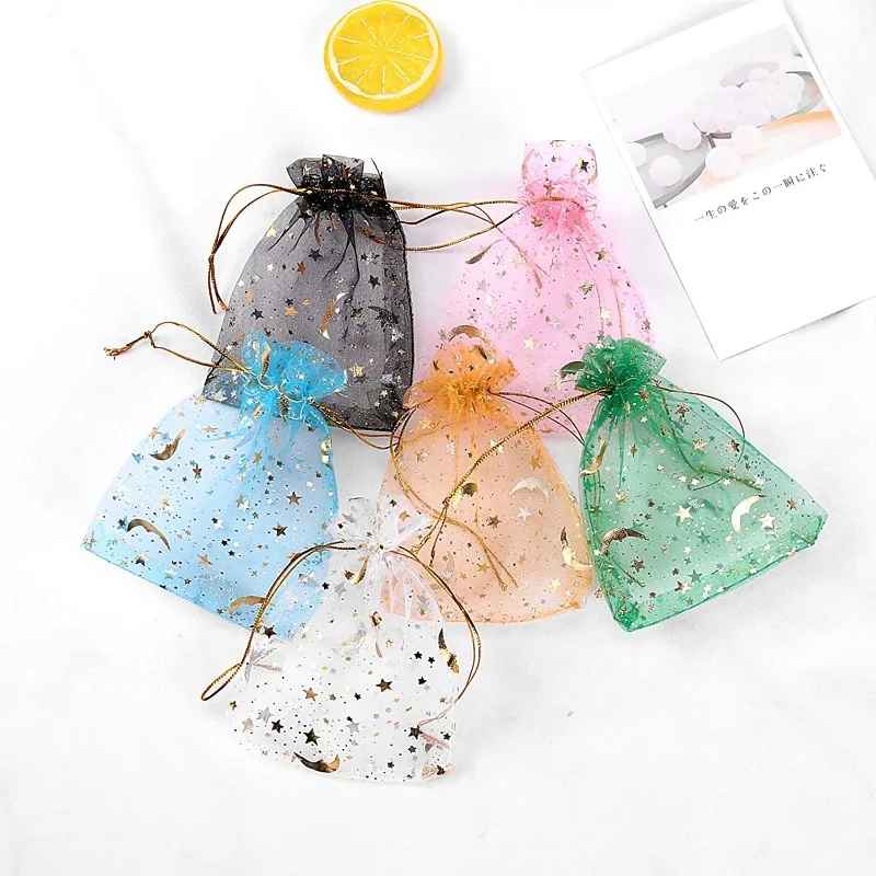 5pcs  Moon & Star Drawstring Bag j11