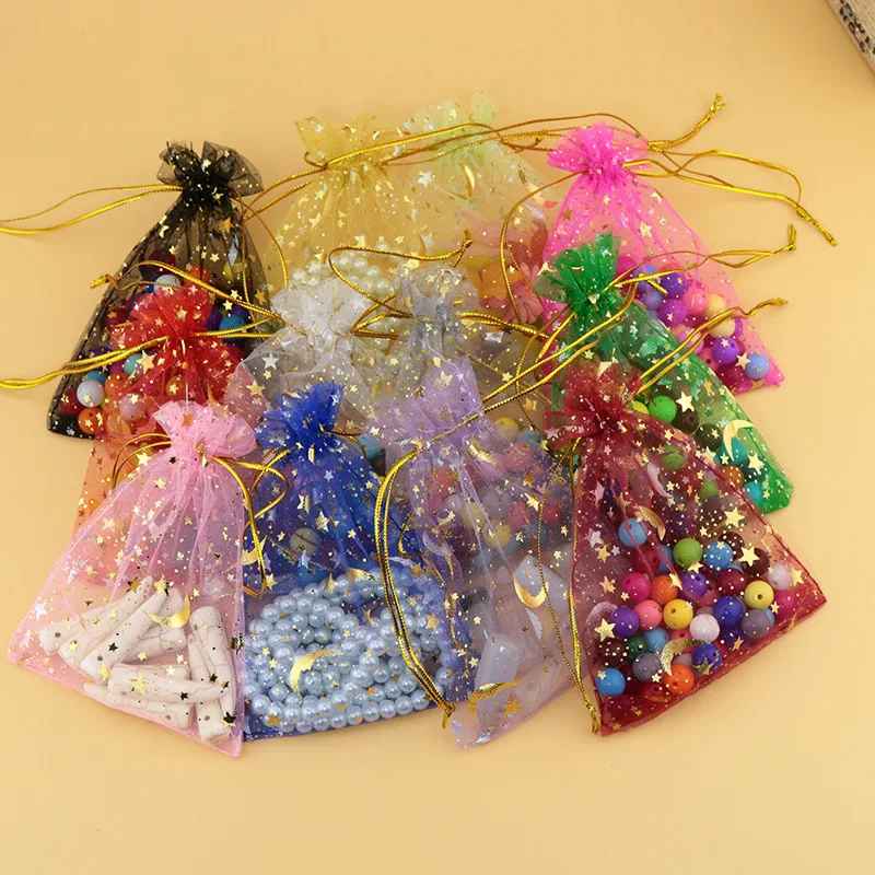 5pcs  Moon & Star Drawstring Bag j11