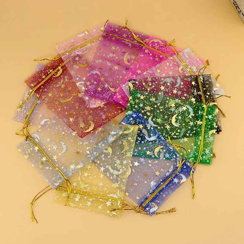 5pcs  Moon & Star Drawstring Bag j11