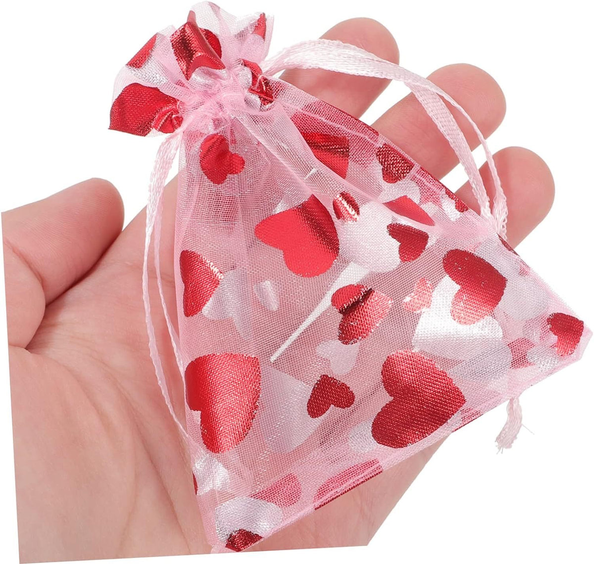 5pcs Heart Drawstring Bag j11