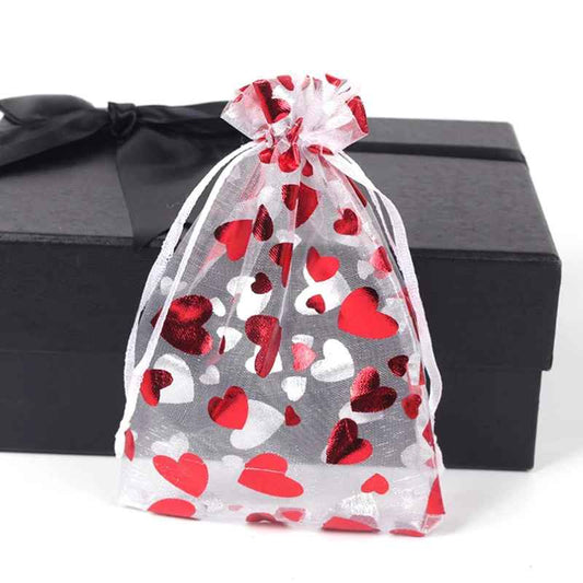 5pcs Heart Drawstring Bag j11