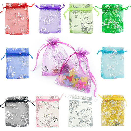 5pcs Butterfly Drawstring Bag j11