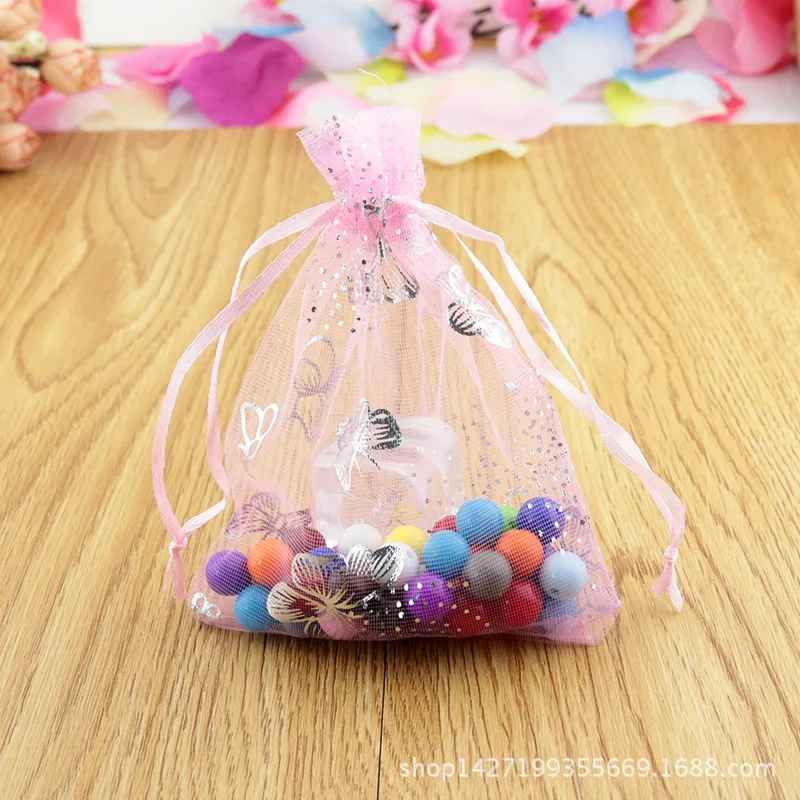 5pcs Butterfly Drawstring Bag j11