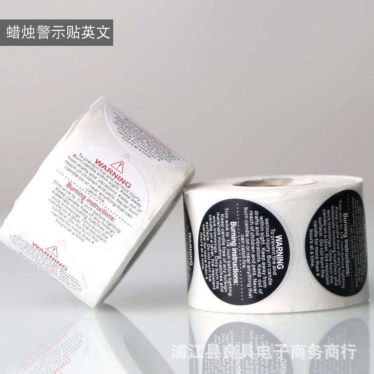 Candle Warning Label j06