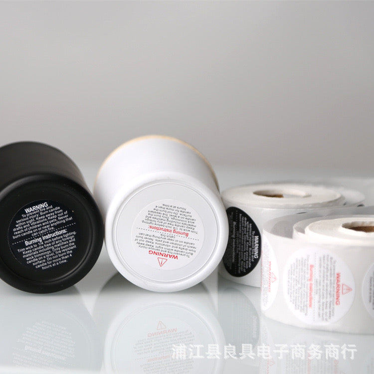 Candle Warning Label j06