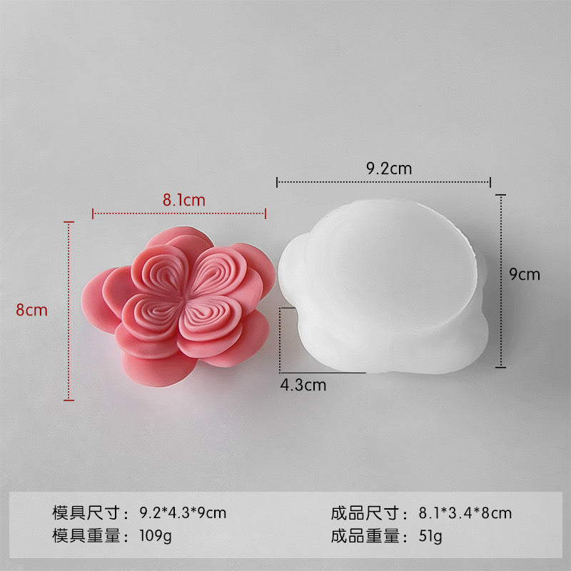 Flower Candle Silicone Mold h012