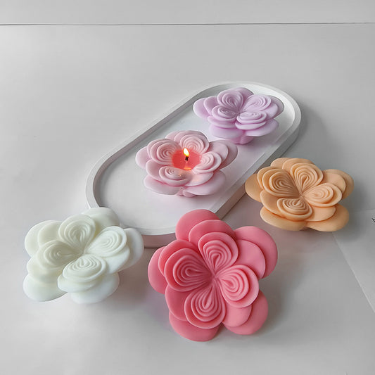 Flower Candle Silicone Mold h012