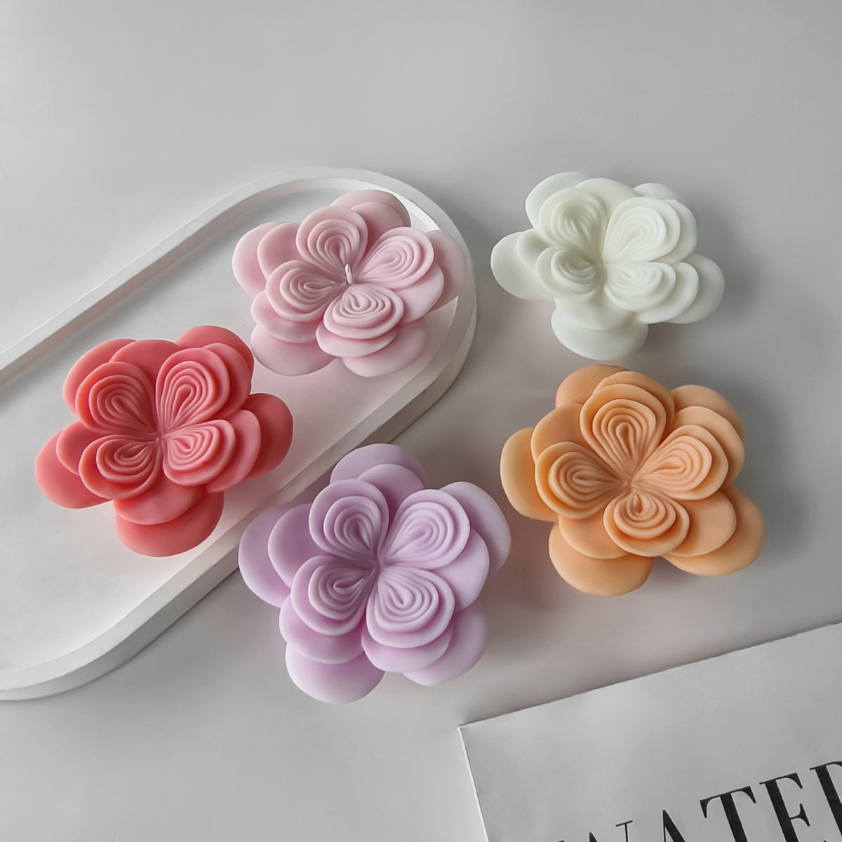 Flower Candle Silicone Mold h012