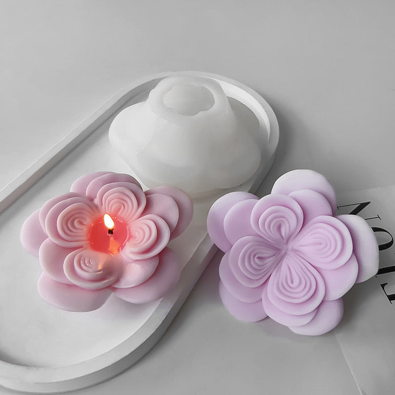 Flower Candle Silicone Mold h012