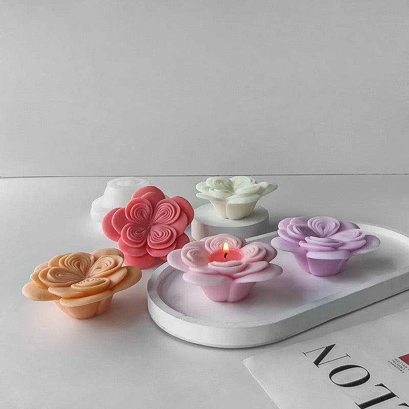 Flower Candle Silicone Mold h012