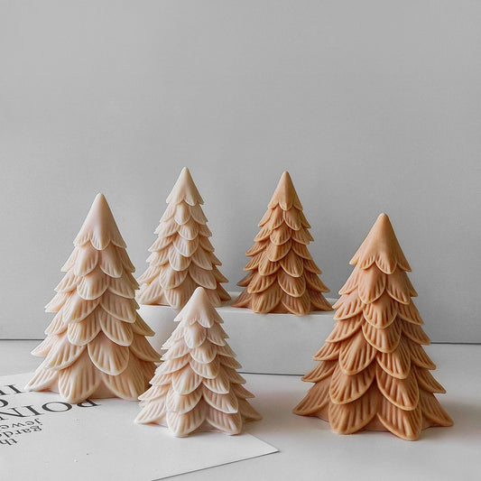 Christmas Tree Candle Silicone Mold h01