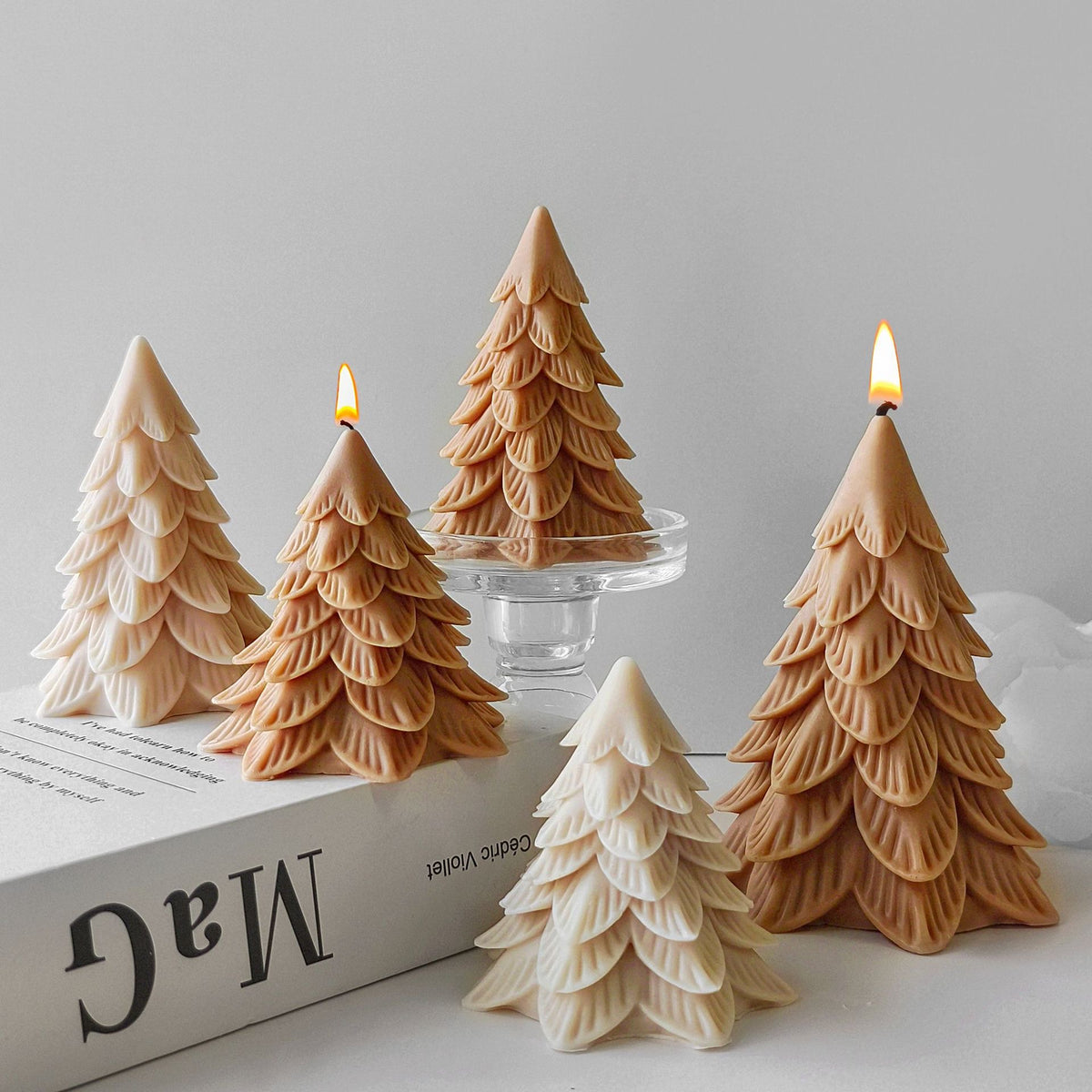 Christmas Tree Candle Silicone Mold h01