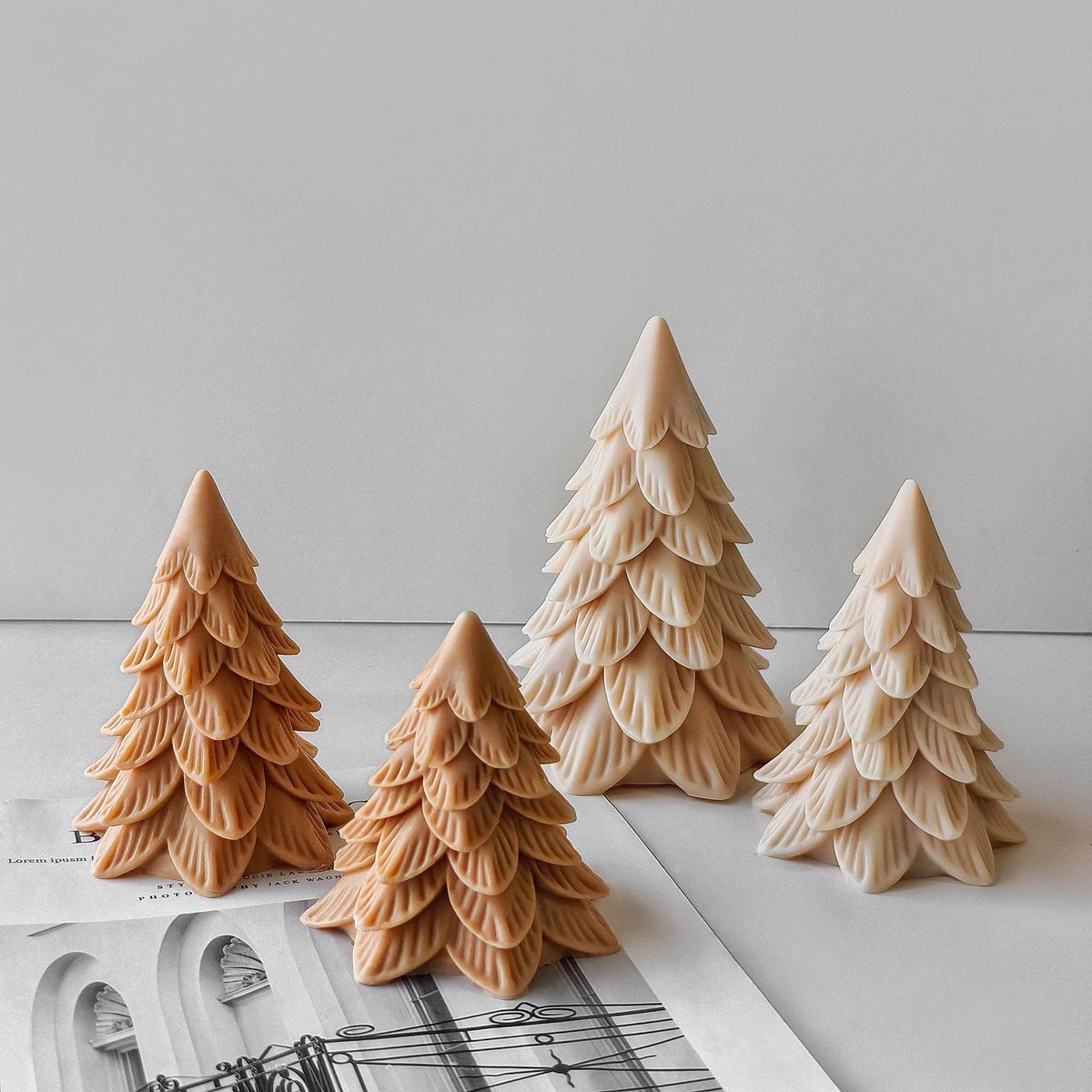 Christmas Tree Candle Silicone Mold h01
