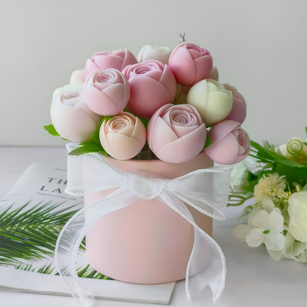 Rose Flower Candle Silicone Mold h05