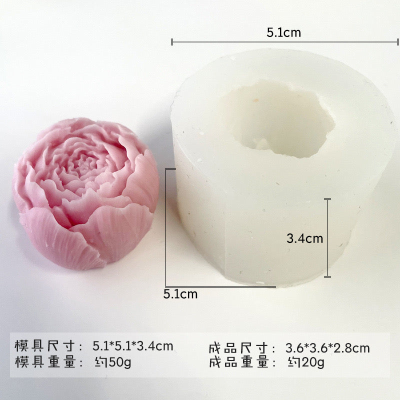 Rose Candle Silicone Mold h012