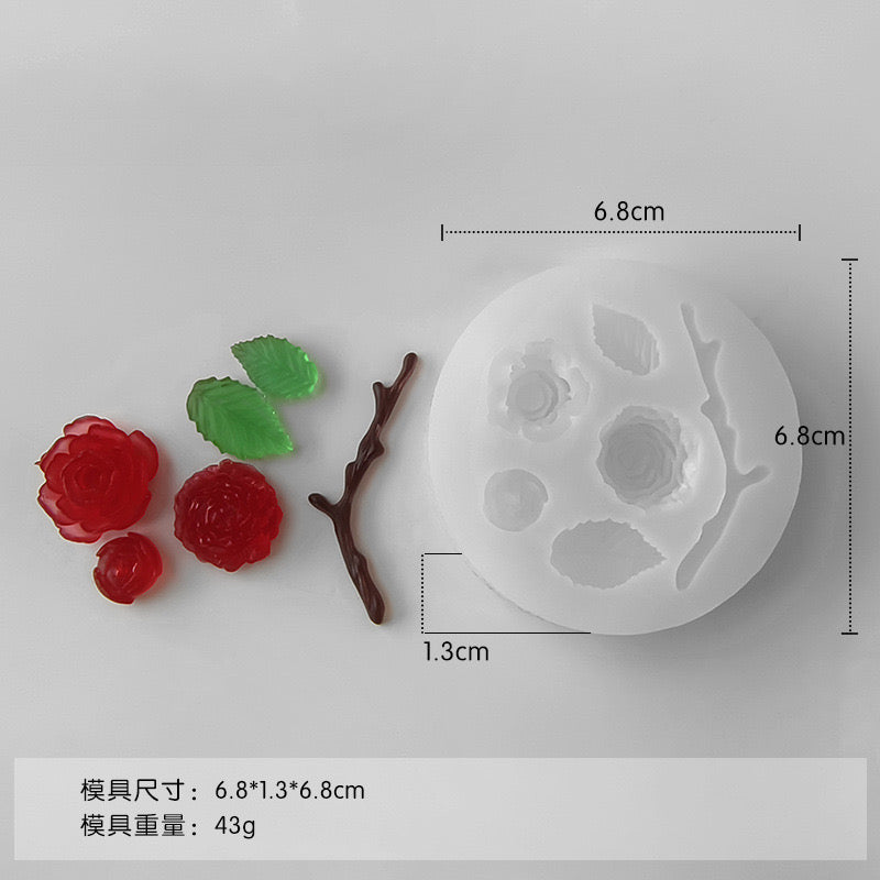 Leaves Branch Silicone Mold h06