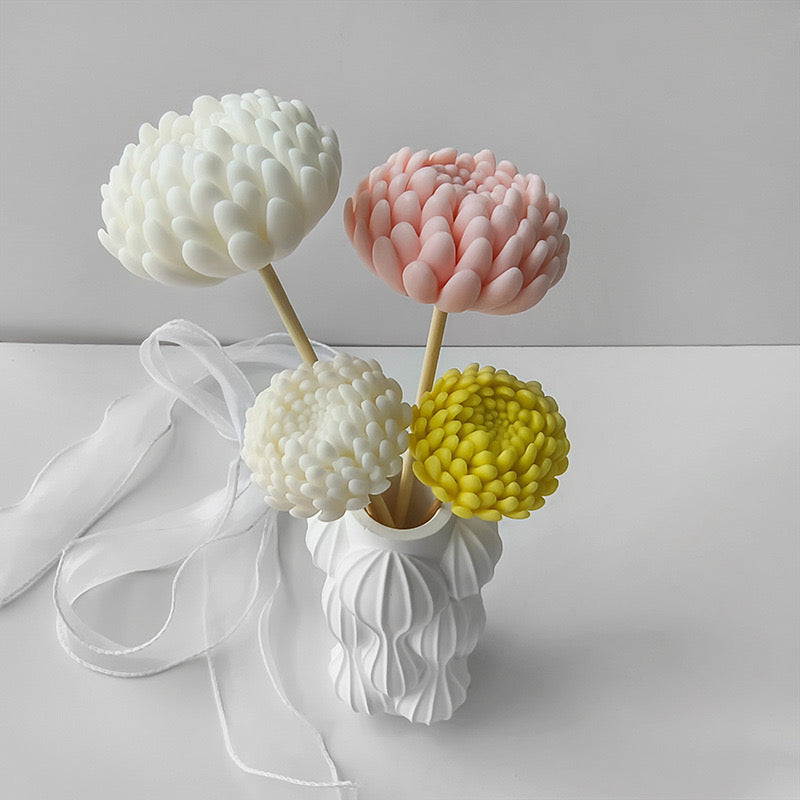Daisy Flower Candle Silicone Mold h012