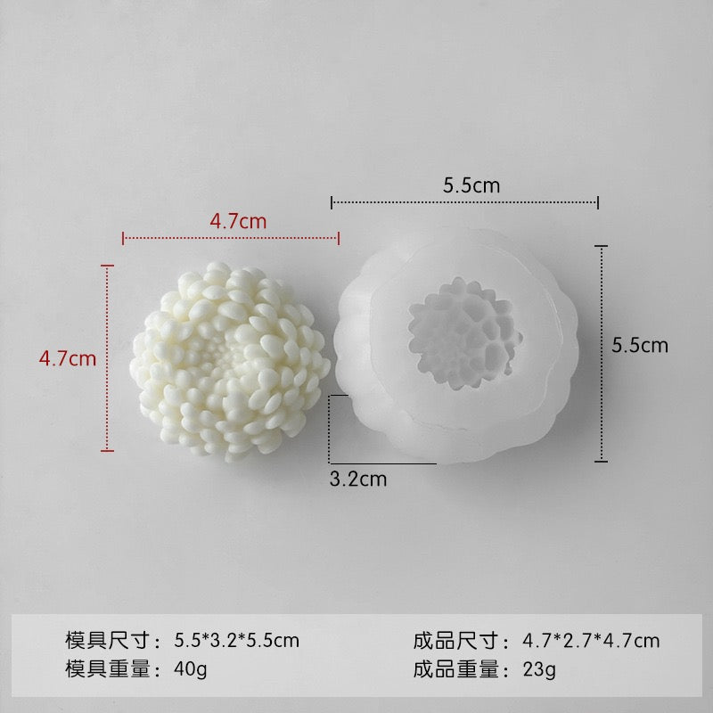 Daisy Flower Candle Silicone Mold h012