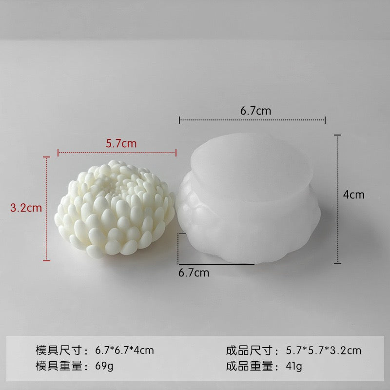 Daisy Flower Candle Silicone Mold h012