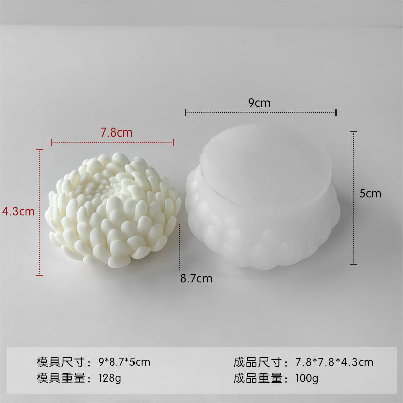 Daisy Flower Candle Silicone Mold h012