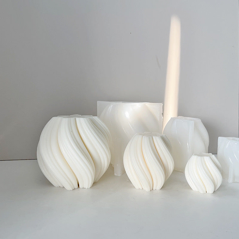 Geometric Spiral Candle Silicone Mold h010