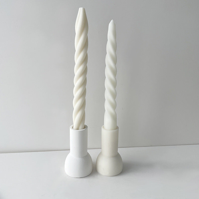 Twist Pillar Candle Silicone Mold h01