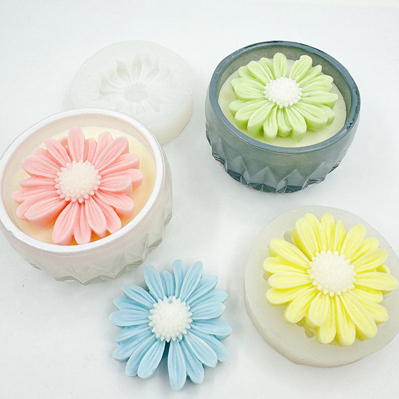 Sunflower Candle Silicone Mold h013