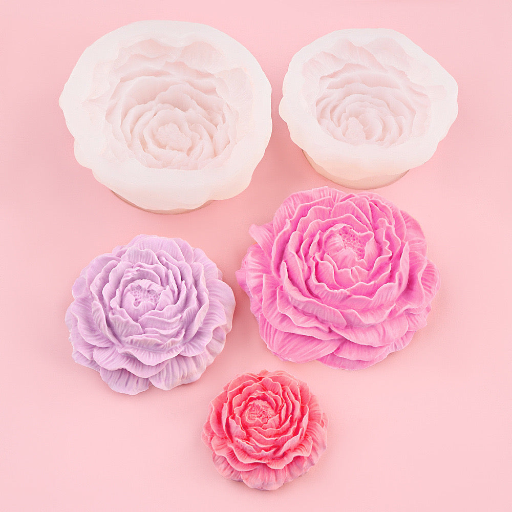 Peony Flower Silicone Mold h013