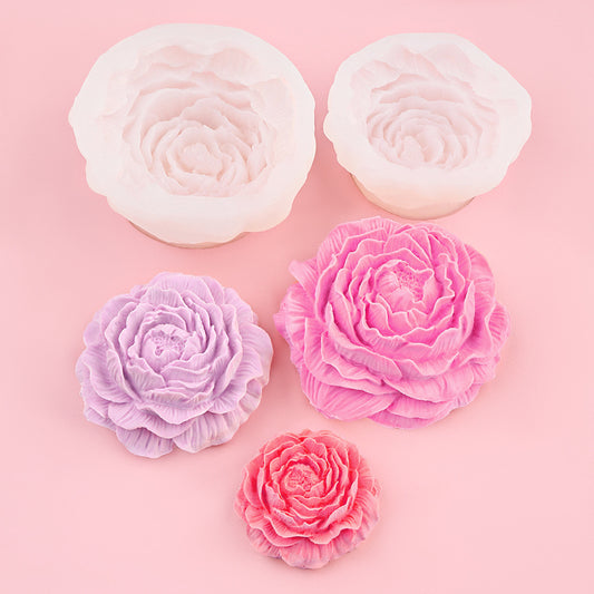 Peony Flower Silicone Mold h013