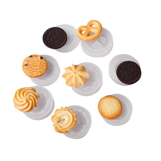Cookie Biscuit Candle Silicone Mold h014