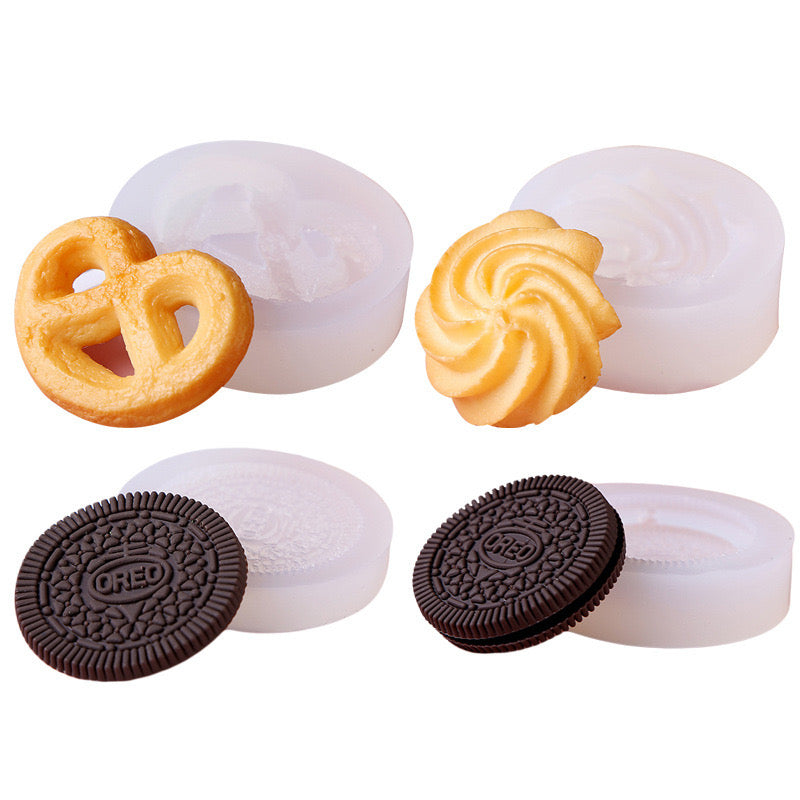 Cookie Biscuit Candle Silicone Mold h014